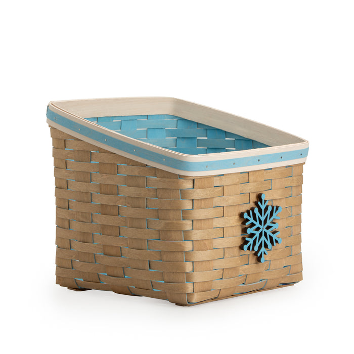 Nordic Frost Winter Essentials Basket with Divider and Protector - Blue