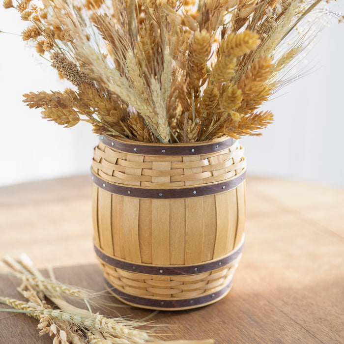 Oktoberfest Barrel Basket with Protector - Wheat