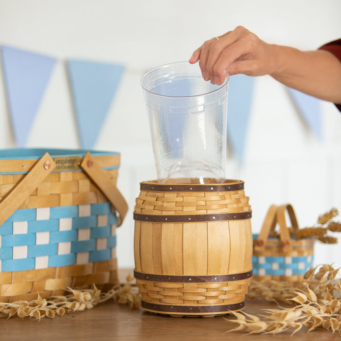 Oktoberfest Barrel Basket with Protector - Wheat