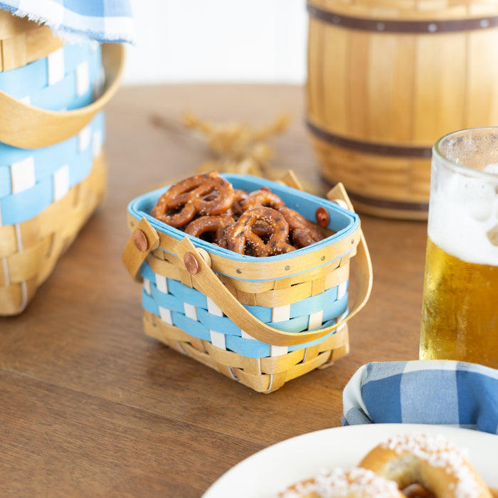 Oktoberfest Homestead Miniature Basket - Bavarian Check
