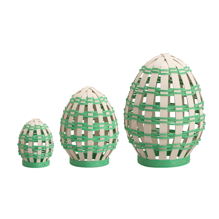 Easter Large Freestanding Open Weave Egg - Green