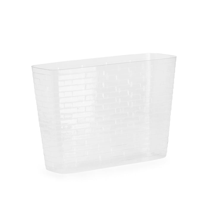 Handled Tote Basket with Protector - Pewter