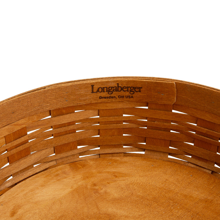 Pie Basket with Lid and Protector - Warm Brown-Basket Set-Woven Maple Basket-Longaberger