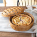 Pie Basket with Lid and Protector - Warm Brown-Basket Set-Woven Maple Basket-Longaberger