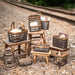 Railway Junction Wall Hanging Basket with Protector - Vintage-Basket Set-Woven Maple Basket-Longaberger