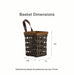 Railway Porter Basket with Protector - Vintage-Basket Set-Woven Maple Basket-Longaberger