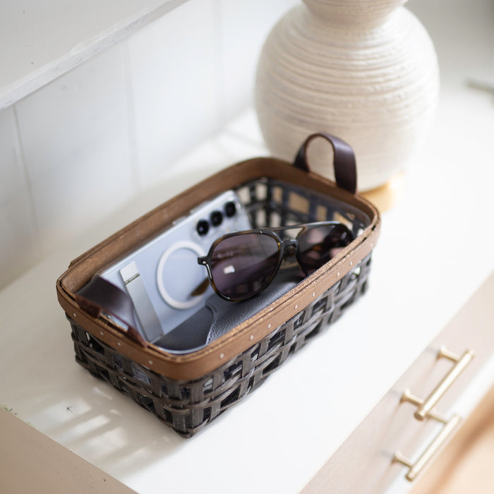 Railway Pullman Basket with Protector - Vintage-Basket Set-Woven Maple Basket-Longaberger