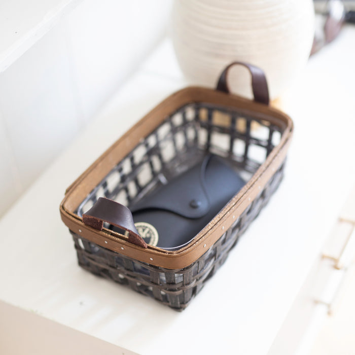 Railway Pullman Basket with Protector - Vintage-Basket Set-Woven Maple Basket-Longaberger