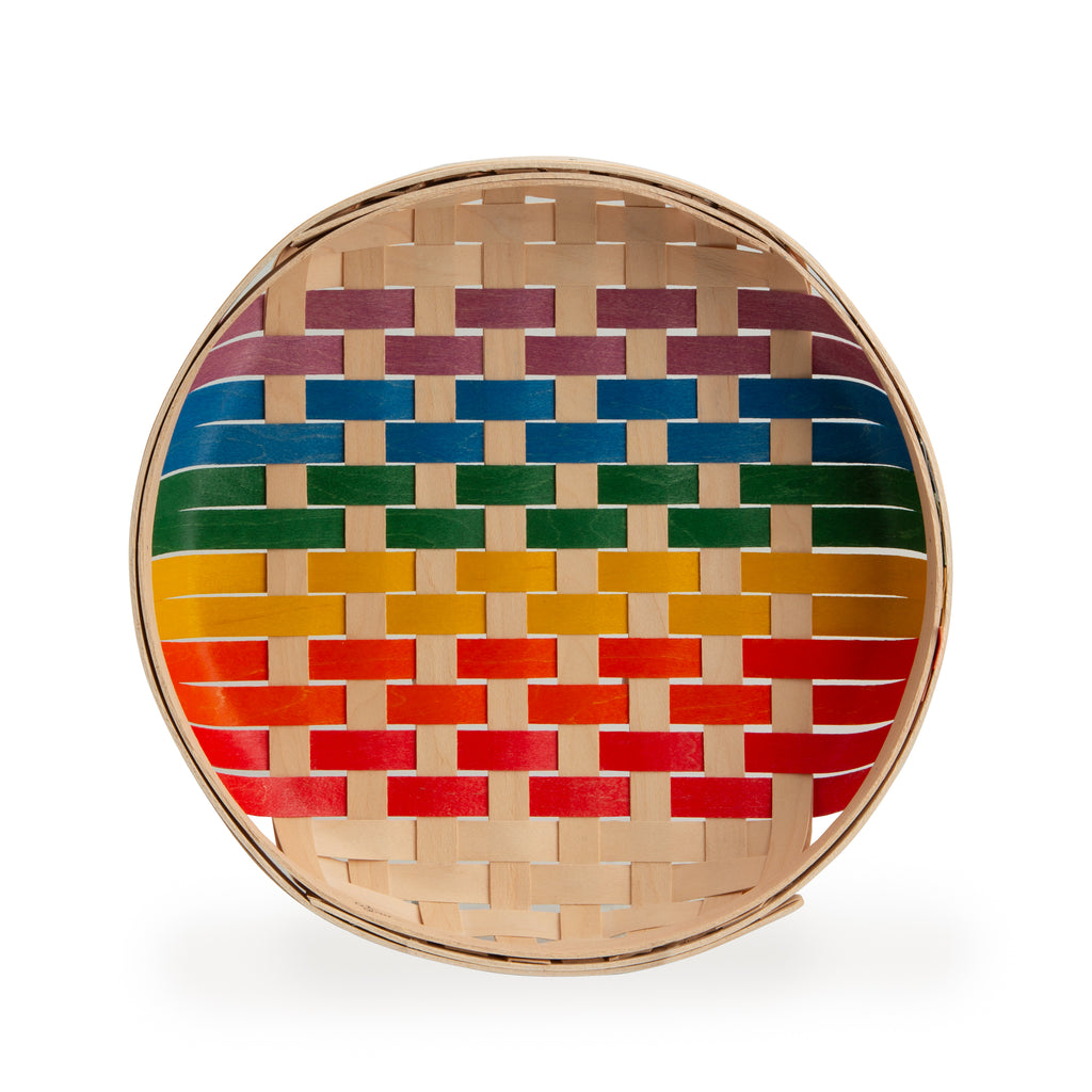 Rainbow Small Tray Basket with Protector - Multi — Longaberger