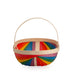 Rainbow Large Trug Basket with Protector - Multi-Basket Set-Woven Maple Basket-Longaberger