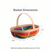 Rainbow Large Trug Basket with Protector - Multi-Basket Set-Woven Maple Basket-Longaberger