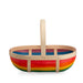 Rainbow Large Trug Basket with Protector - Multi-Basket Set-Woven Maple Basket-Longaberger