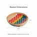 Rainbow Small Tray Basket with Protector - Multi-Basket Set-Woven Maple Basket-Longaberger