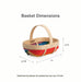 Rainbow Small Trug Basket with Protector - Multi-Basket Set-Woven Maple Basket-Longaberger