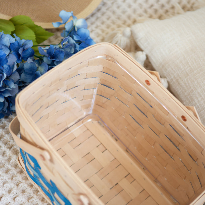 Spring Homestead Basket with Protector - Blueberry