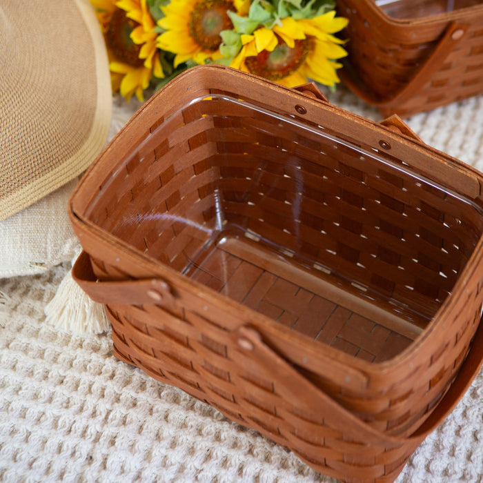 Mackinac Homestead Basket with Protector - Warm Cinnamon