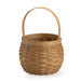 Front of Medium Flower Girl Basket - Light Brown