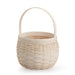 Front of Medium Flower Girl Basket - 1973 White