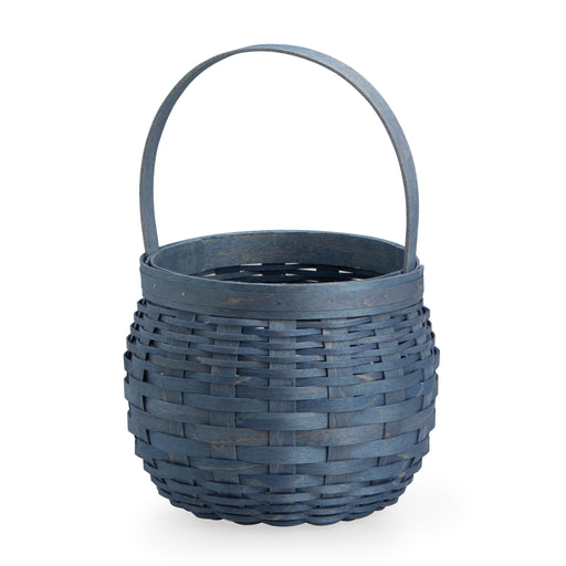 Front of Medium Flower Girl Basket - Regal Blue.