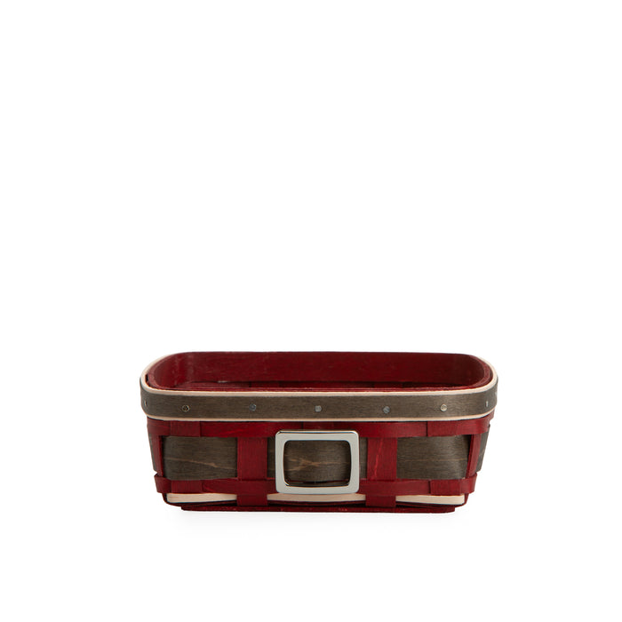 Santa Belly 6-Piece Coaster Basket Set - Elf Coasters