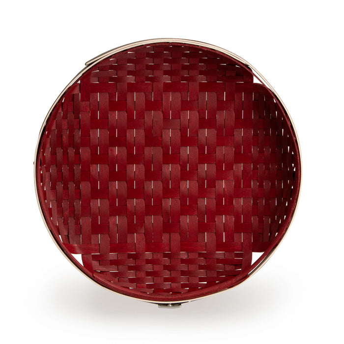 Santa Belly Large Round Tray Basket with Protector