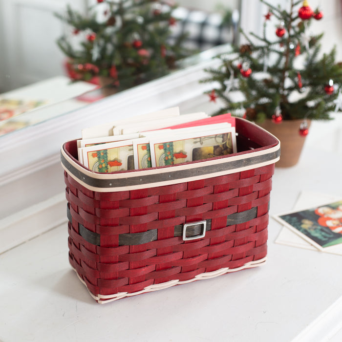 Santa Belly Tall Entryway Basket with Protector