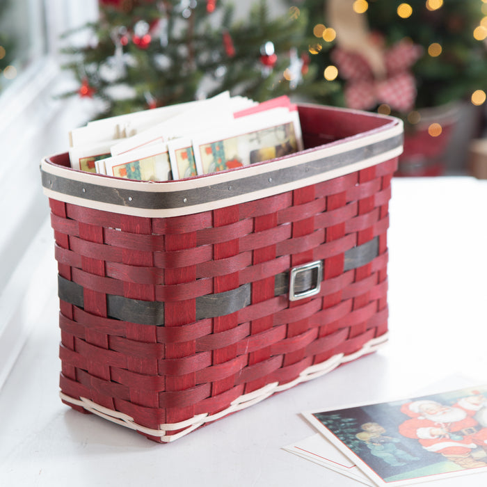 Santa Belly Tall Entryway Basket with Protector