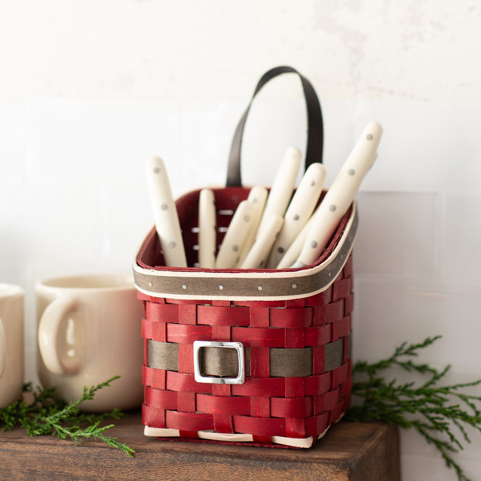 Santa Belly Angled Mantle Basket with Protector