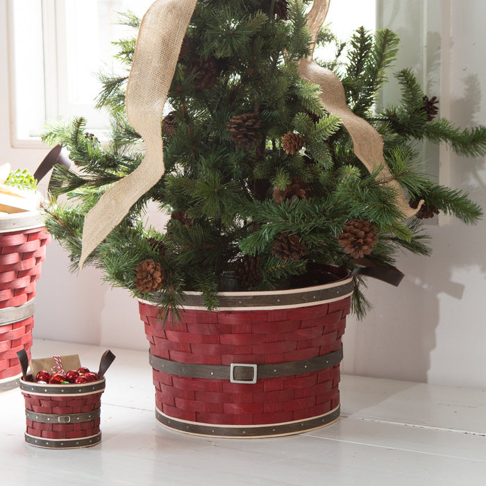 Santa Belly Medium Bushel Basket Set with Protector