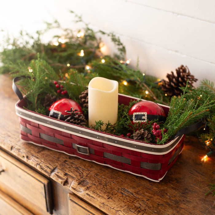 Santa Belly Medium Centerpiece Basket with Protector