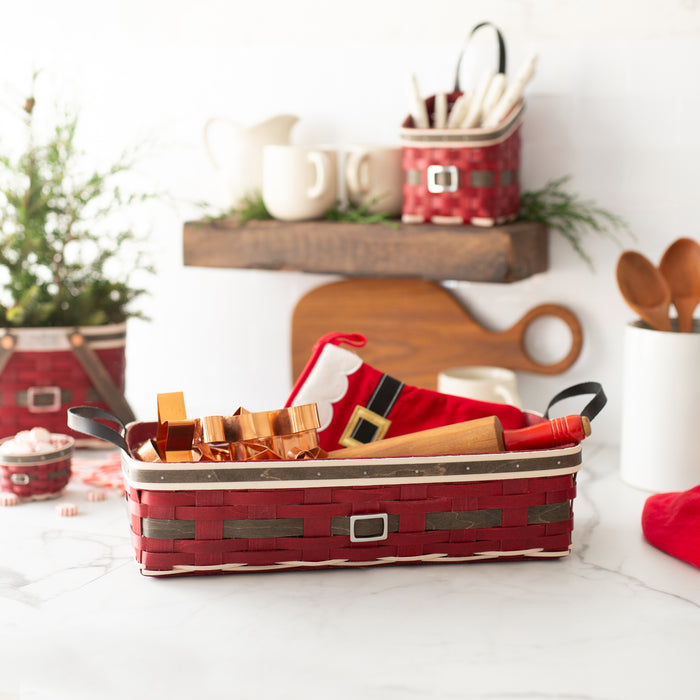 Santa Belly Medium Centerpiece Basket with Protector