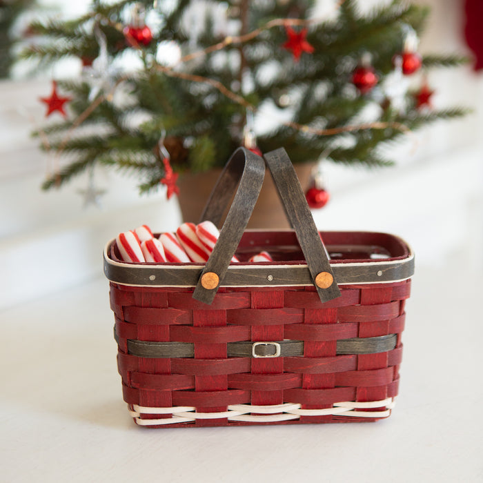 Santa Belly Small Career Tote Basket with Protector