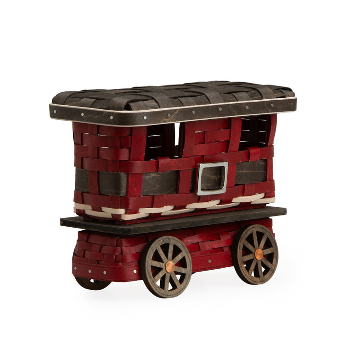 Longaberger Express Santa Belly 5-Piece Woven Train Set