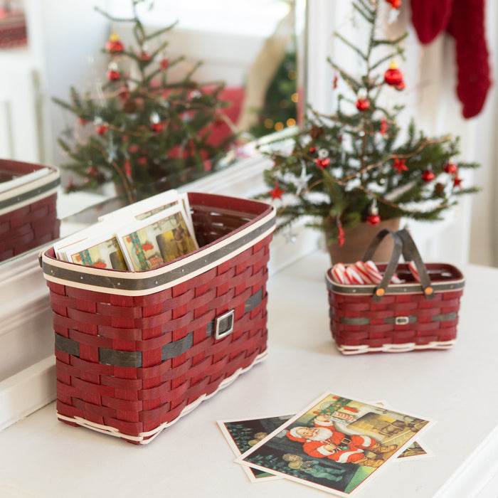 Santa Belly Tall Entryway Basket with Protector