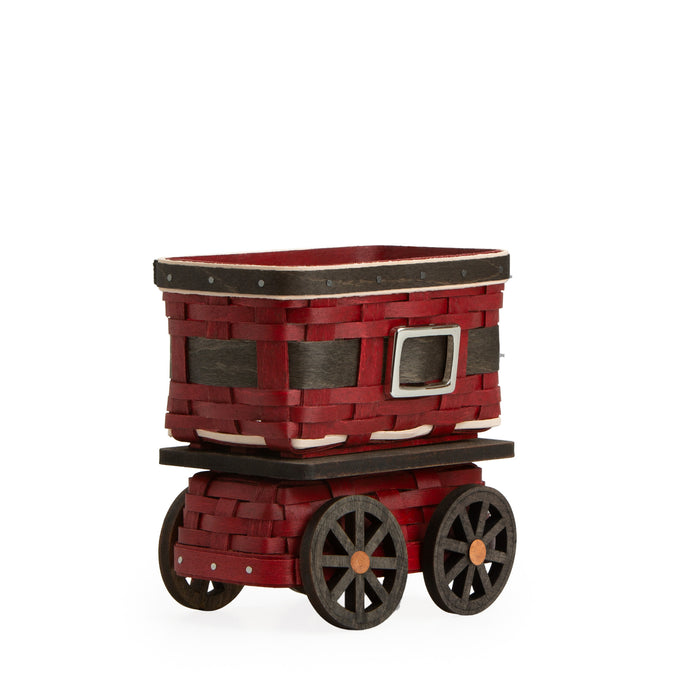 Longaberger Express Santa Belly 5-Piece Woven Train Set