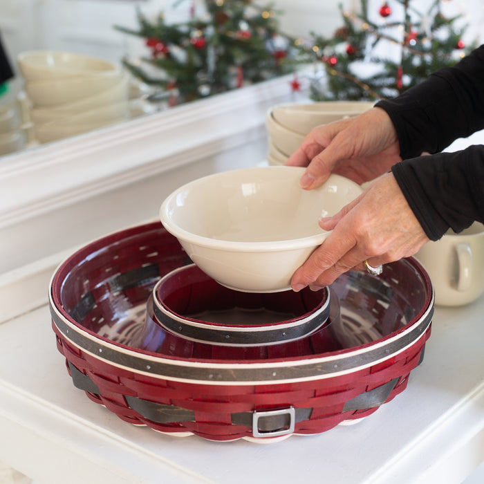 Santa Belly Wreath Basket with Protector