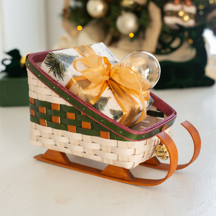 Sleigh Bells Medium Sleigh Basket with Protector