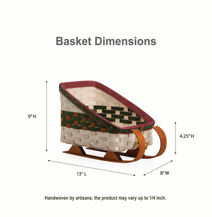 Sleigh Bells Medium Sleigh Basket with Protector