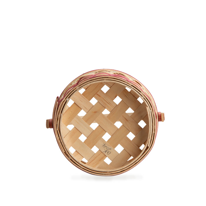 Spring Small Planter Basket with Protector - Raspberry