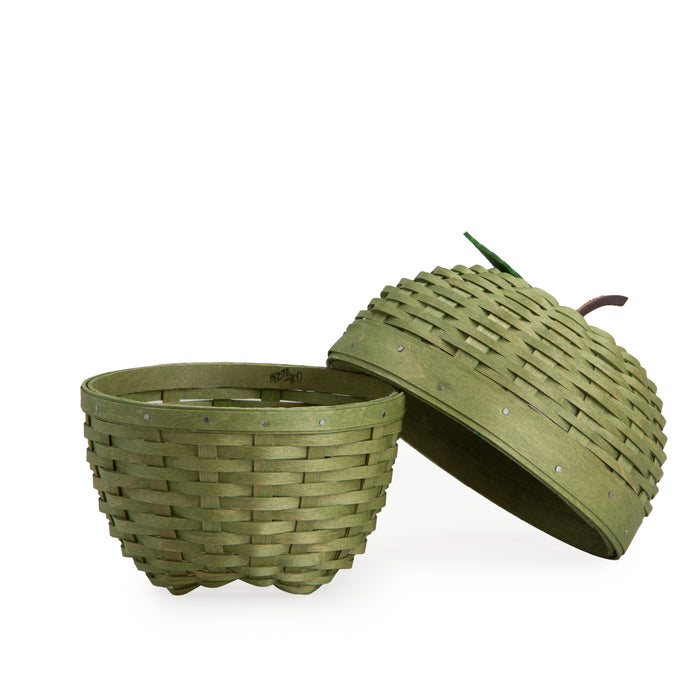 Apple Picking Small Apple with Woven Lid and Protector - Green