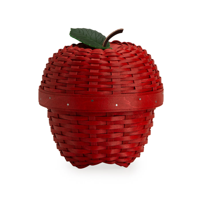 Apple Picking Small Apple with Woven Lid and Protector - Red