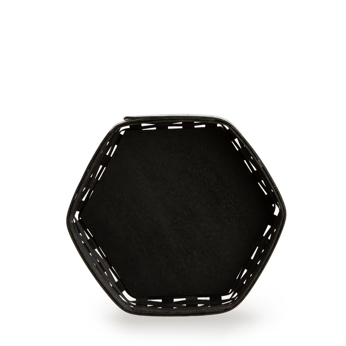 New Year's Eve Small Hexagon Tray with Protector - Aluminum