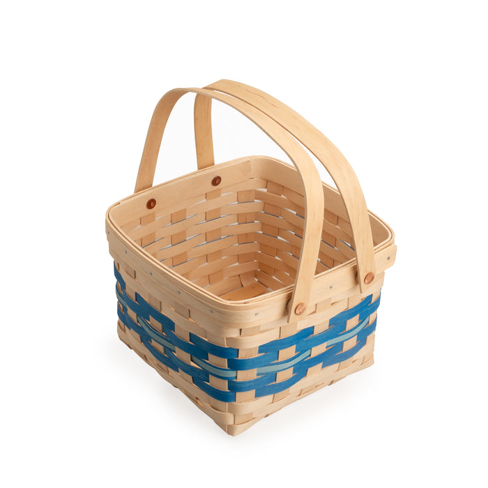 Spring Provision Picnic Basket with Lid and Protectors - Blueberry