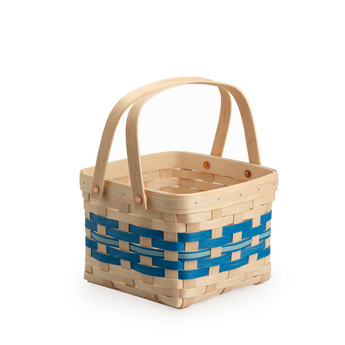 Spring Provision Picnic Basket with Lid and Protectors - Blueberry