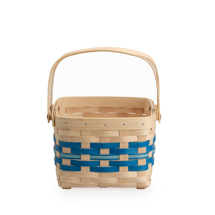 Spring Provision Picnic Basket with Lid and Protectors - Blueberry