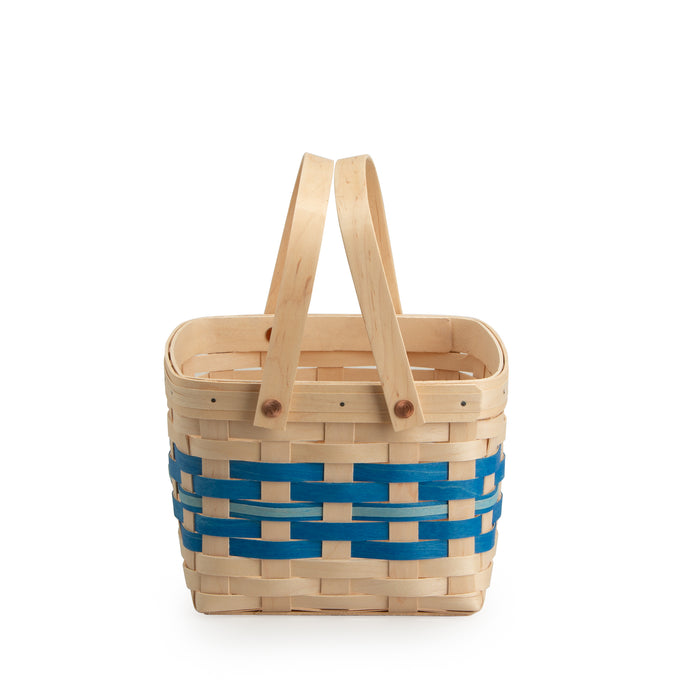 Spring Provision Picnic Basket with Lid and Protectors - Blueberry