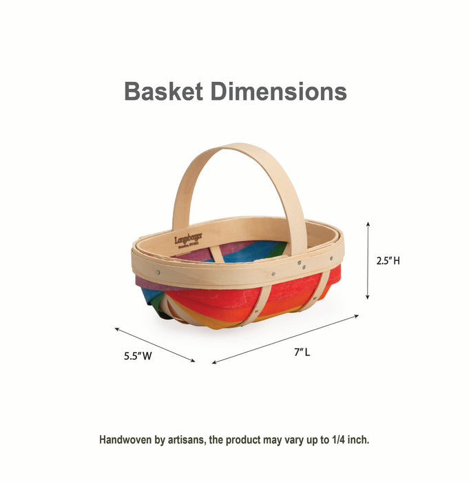Rainbow Small Trug Basket with Protector - Multi