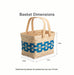Spring Homestead Basket with Protector - Blueberry-Basket Set-Woven Maple Basket-Longaberger