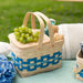 Spring Homestead Picnic Basket with Lid and Protectors - Blueberry-Basket Set-Woven Maple Basket-Longaberger