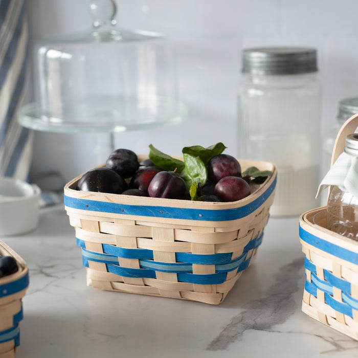 Spring Large Berry Basket with Protector - Blueberry-Basket Set-Woven Maple Basket-Longaberger